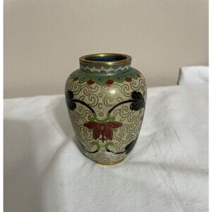 Small Chinese Cloisoone Vase - 3.5" Tall